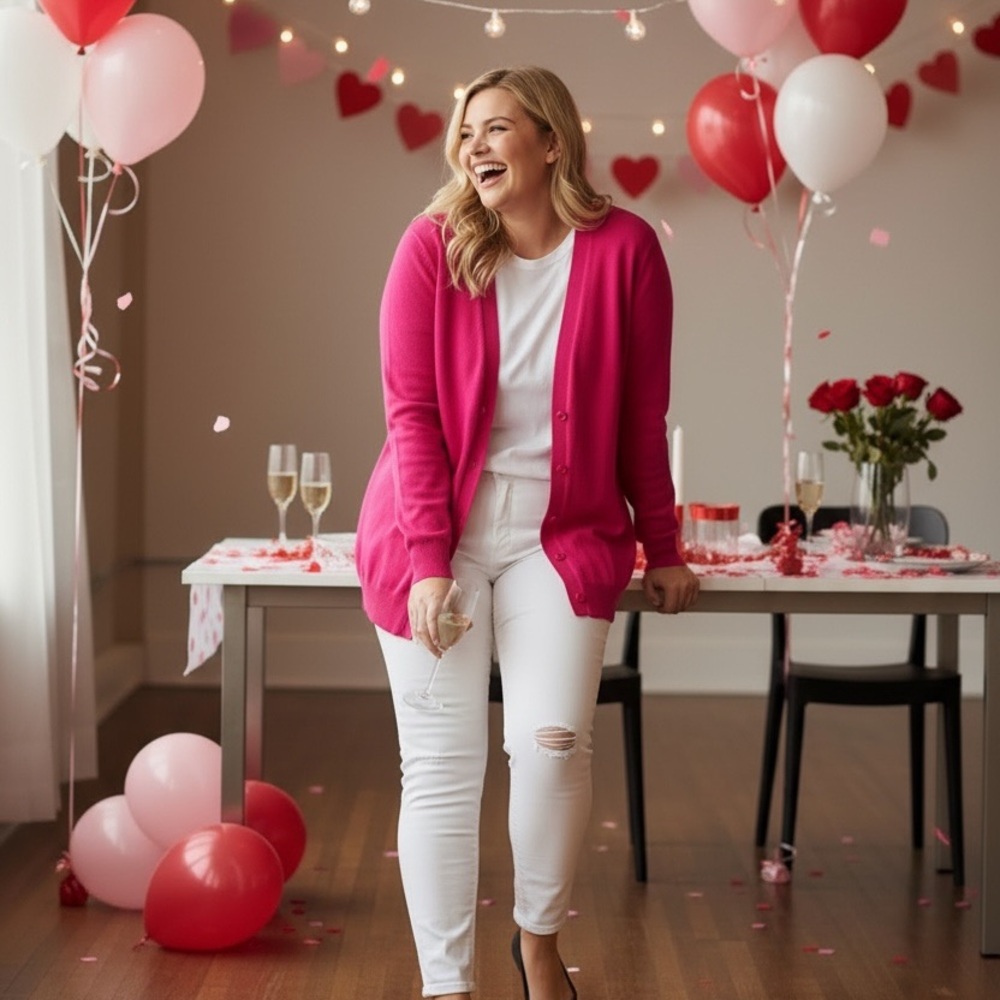 Torrid Pink Button-Front Cardigan Sweater | Super Soft | Size 2 (2X) - Picture 2 of 4